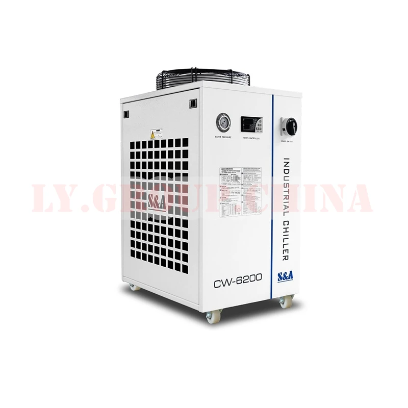 S&A Air Cooled Process Cool Chiller S&A CW-6200 Series For CO2 Laser Engraving Machine Thermolysis Industrial Cooler 600W Glass