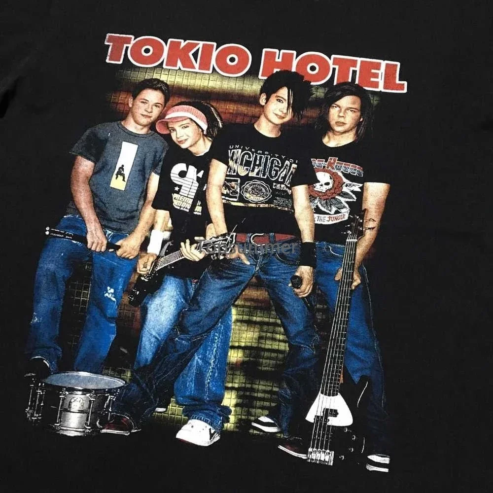 Rare Tokio Hotel Rock Band Black T-Shirt Short Sleeve All Sizes S To 5Xl Jj2503