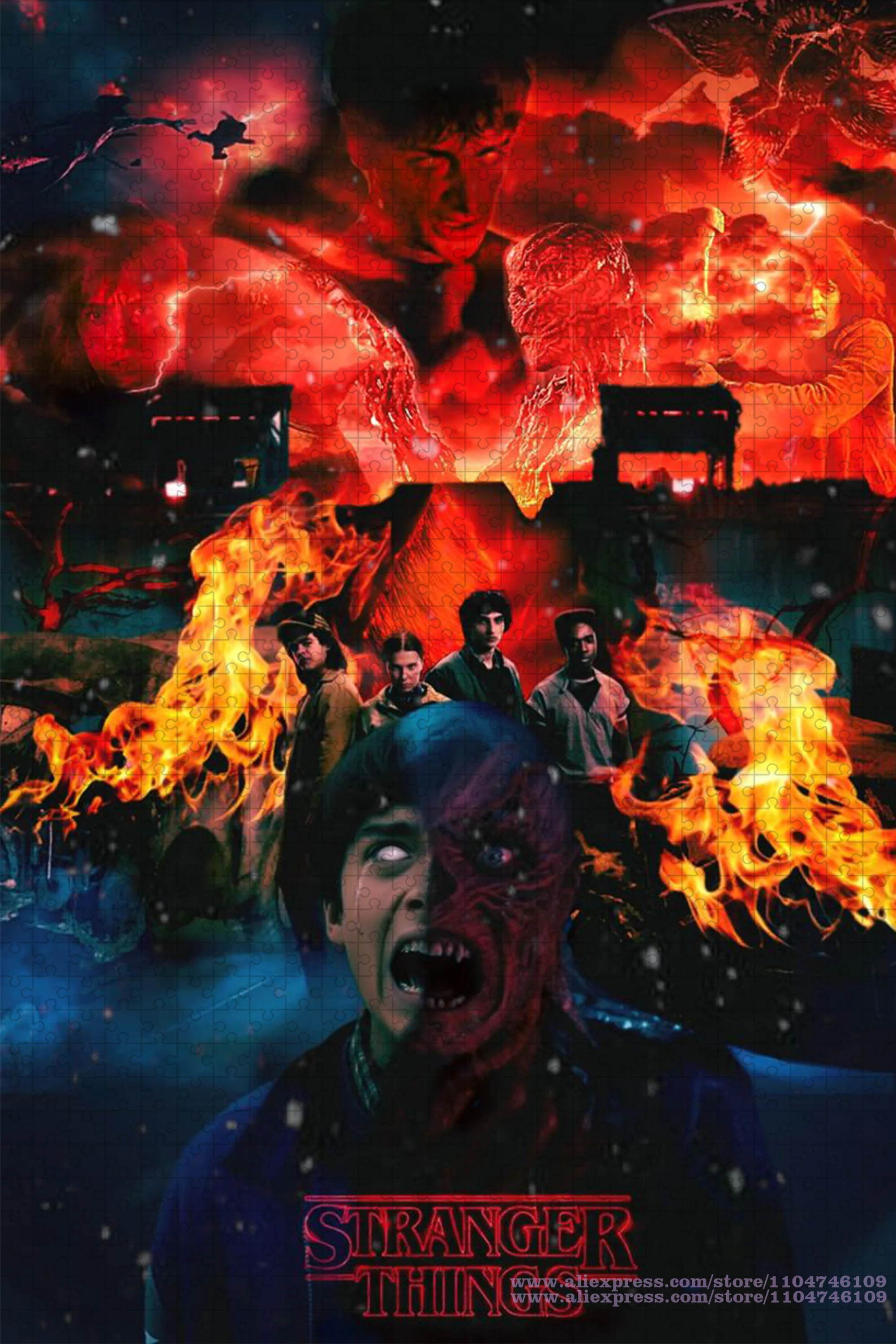 Stranger Things Puzzle Jigsaw 108/200/300/500/1000/1500Pcs Intelligence Puzzles for Kids & Adults Unisex Gift with Printed Box