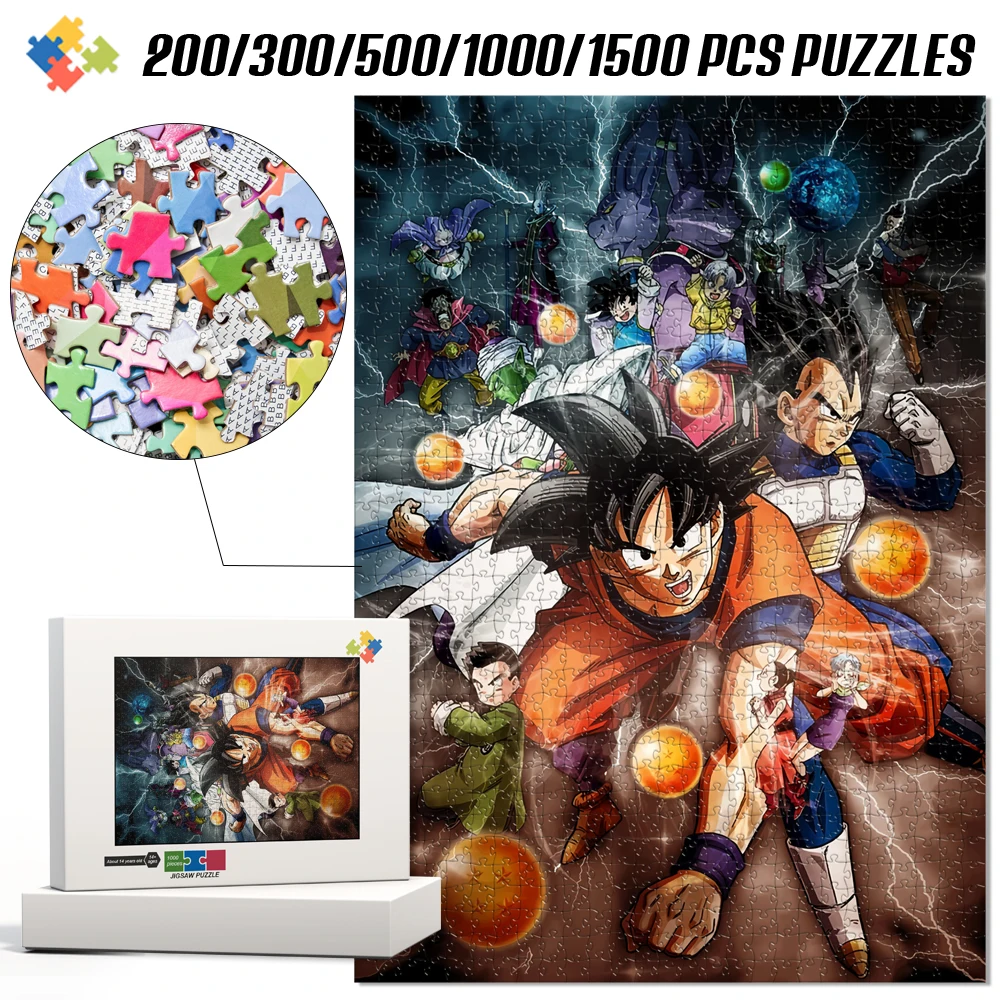 Entspannende Spaß-Puzzles für Erwachsene, 1000 Teile, Dragon Ball Goku, Montessori, Lernspielzeug, Denkspiele, Brettspiele, beste Geschenke