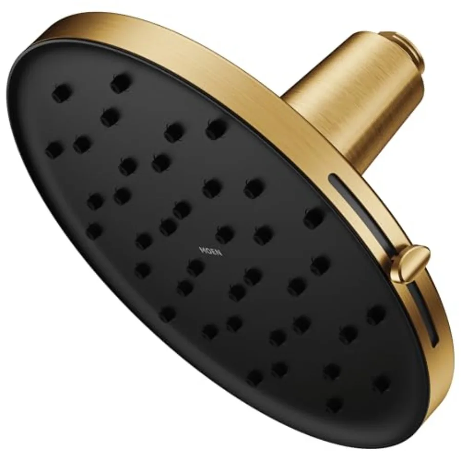 

Adjustable 9 Diameter Brushed Gold Shower Head Rainshower with Spray Function for Bathroom Gold Color High-Quality Metal Materi