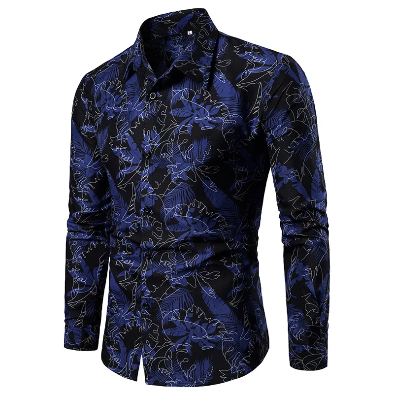 

Men's Slim Fit Long Sleeve Printed Casual Shirt Cardigan Fashionable Stylish Clothing for Men