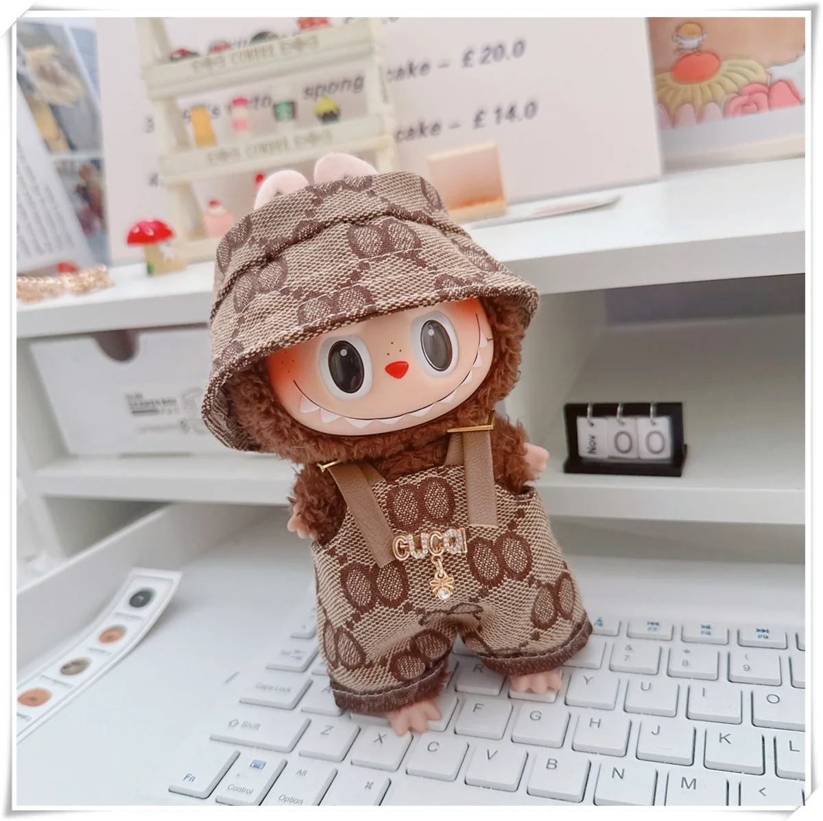 

For V1 V2 V3 Labubu Doll Clothes Labubu overalls Set Color Match Dolls Accessories