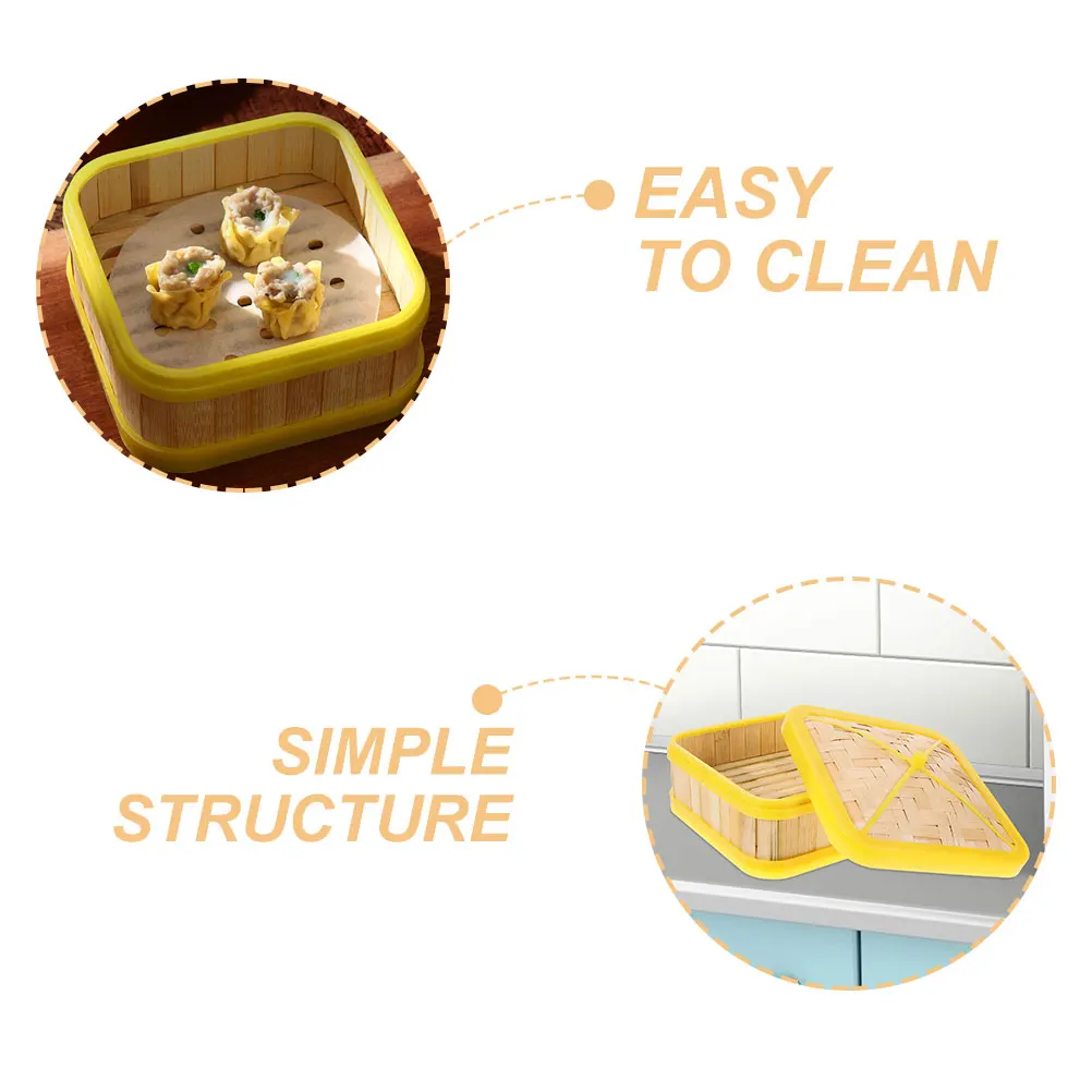 

1 set Bamboo Baskets Household Food Non-Stick Steaming Basket For Dumplings Vegetables Fish Meat Bun Cooking Steamer Pot Chinese