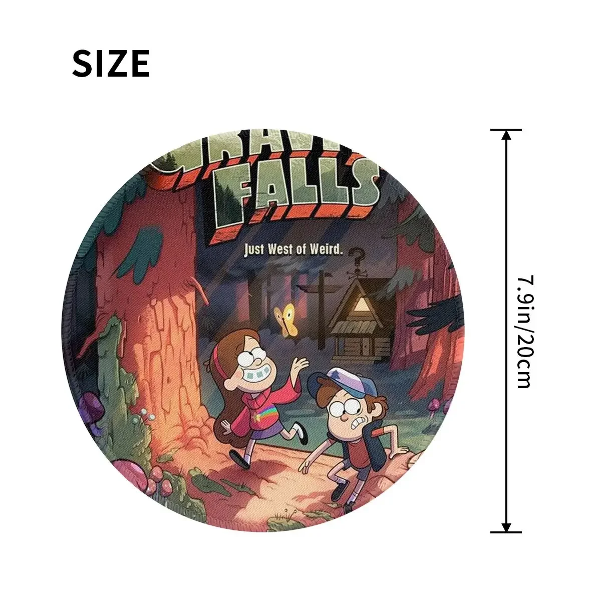 Gravitys Falls Round Mouse Pad Computer Keyboard Mouse Mat Gamer PC Desk Mat Office Accessories Table Mats