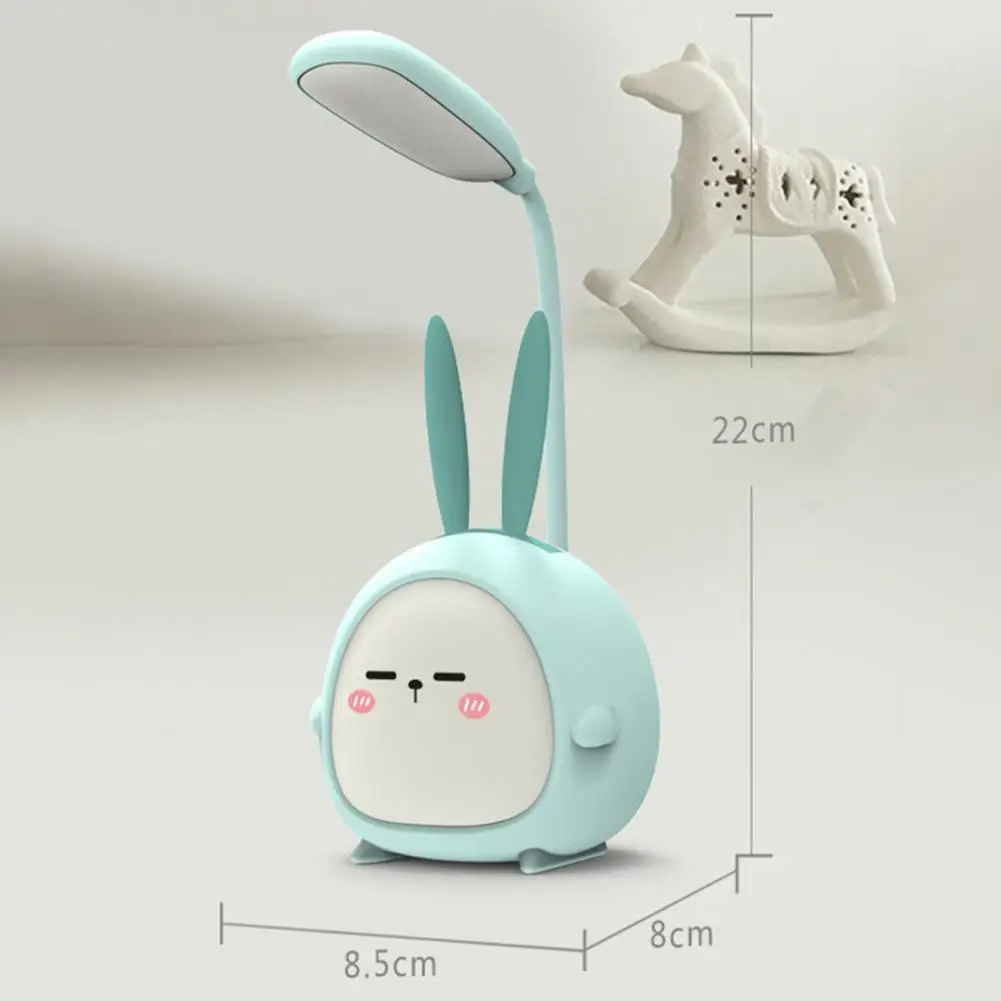 1 Set lampada da scrivania ricaricabile a luce morbida leggera Cartoon Animal Ear LED Night Light Home Decor