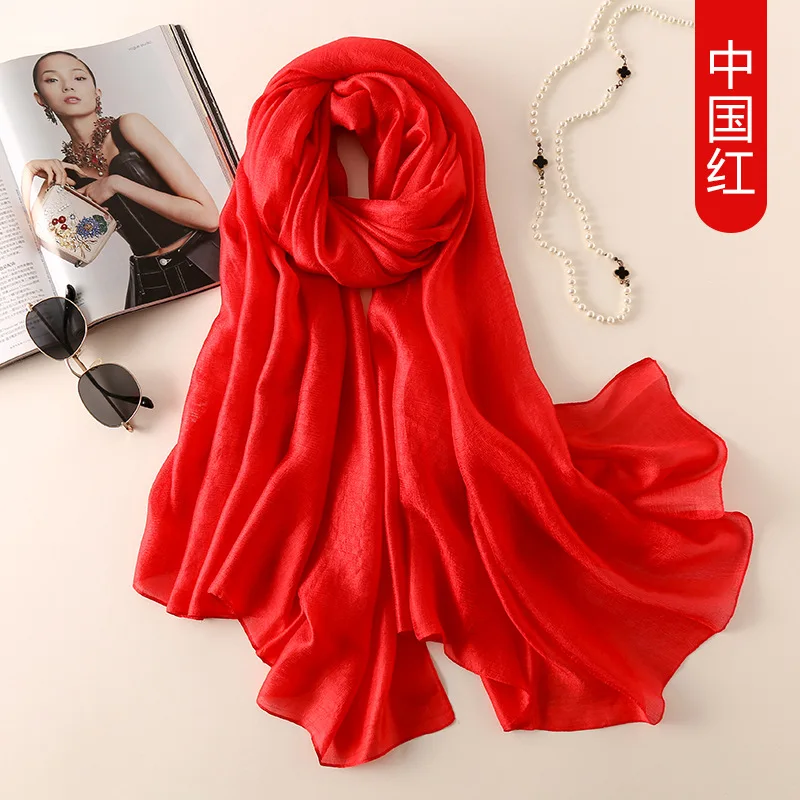 Solid Colors Neckerchief  Scarf For Women Silk Satin Headband Hair Scarves Female Square Shawls Head Scarfs