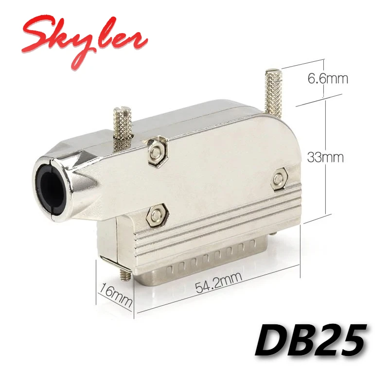 Metal Shell DB25 90 Degree Elbow Connector Male Female Soldering Plug 25 Pin Connector Industrial Grade D-SUB 25Pin Welding Head
