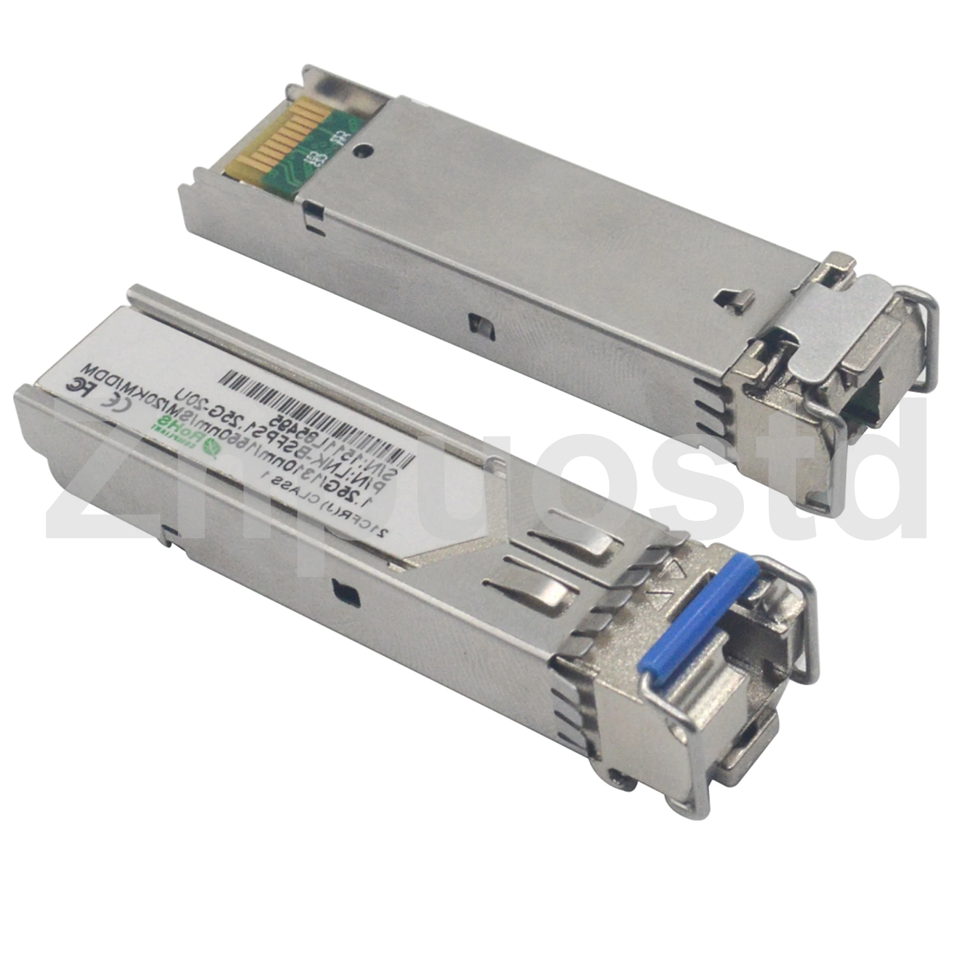 1.25Gbps Single-Mode LC Module SFP Bi-Directional Transceiver, 20km Reach,1310nm TX/1550nm RX,1550nm TX/1310nm RX,DDM Support