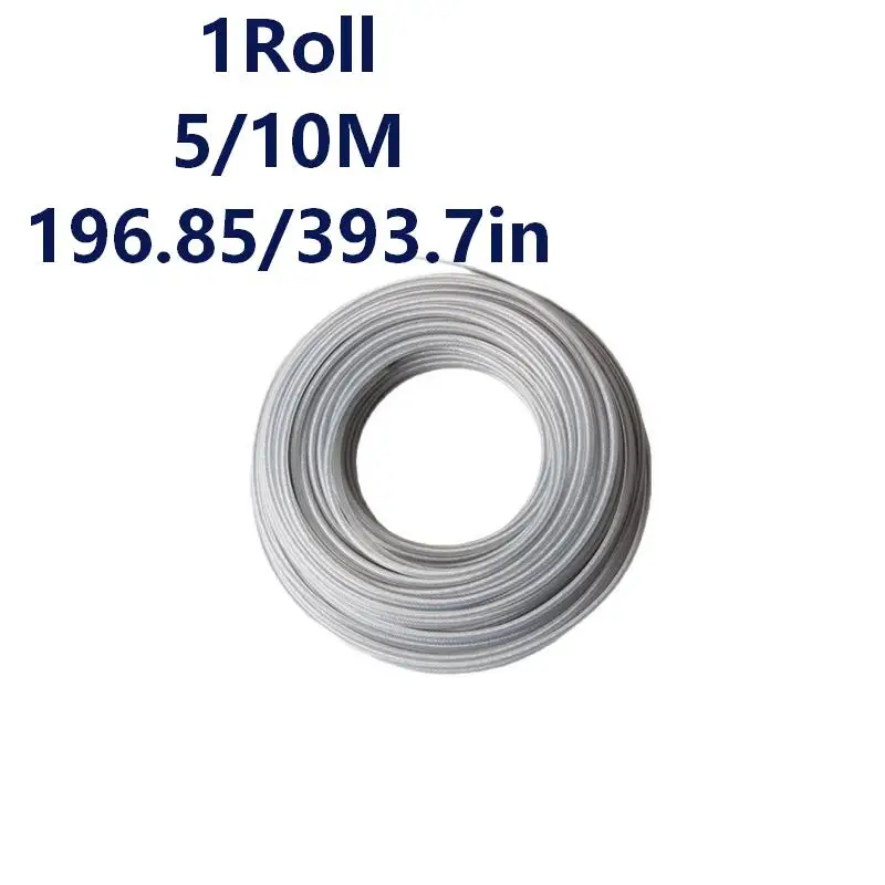 1Roll 5/10M Stainless Steel Wire Rope Soft Fishing Lifting Cable Clothesline Hardware Safety Rope for Outdoors Rigging Railings