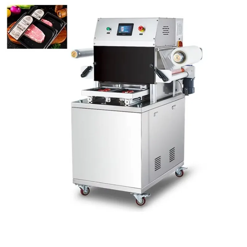 Customized Electric Semi Automatic Vacuum Skin Packaging Machine Hot Sale Ready To Eat Blister Pack Low Price