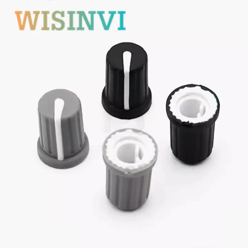 5pcs 12.5X17mm Rubber Potentiometer Knob pioneer mixer knob OEM Rotary Knob DJ Hero EQ Cap 90 Degree D-Shaped Inner Hole 6mm