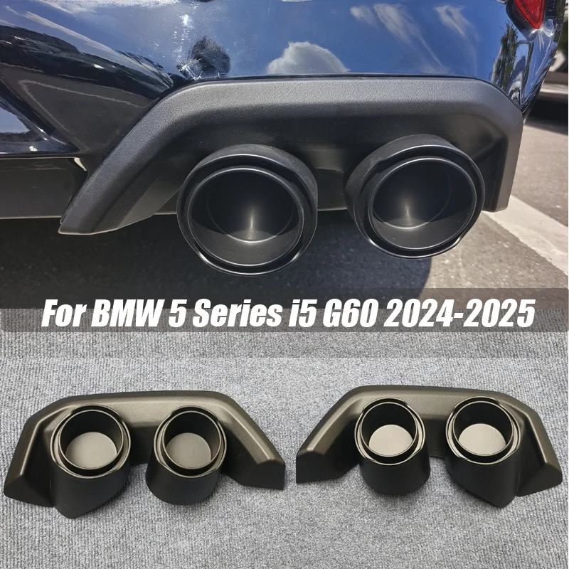 For BMW 5 Series G60 M Pack Car Tail Throat Liner Pipe Exhaust System Tail Throat Cvoer 525i 530i i5 2024 2025 2026 Tuning
