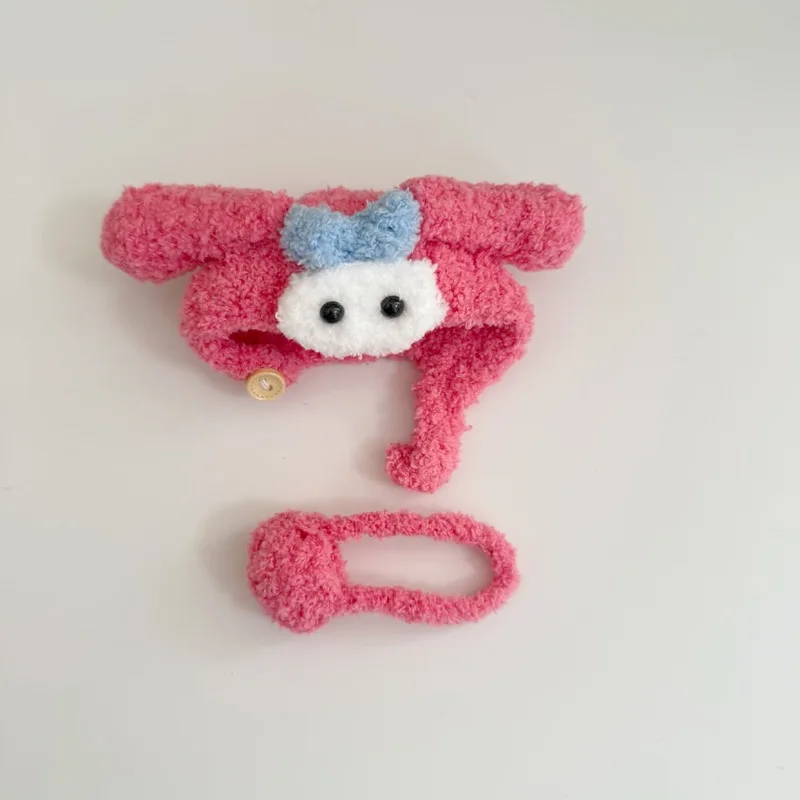 Labubu 4.0 اليدوية دمية الملابس عقال أفخم مناسبة ل 10 سنتيمتر دمية Labubu الصغيرة الملابس قبعة وحقيبة كروسبودي لا دمية