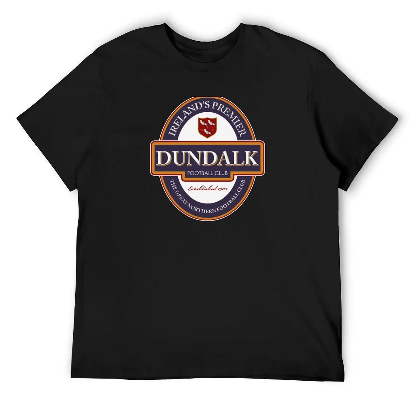 Dundalk Football Club 'In Black And White' - Beer Label 3 T-Shirt blue archive sublime oversized t shirt men