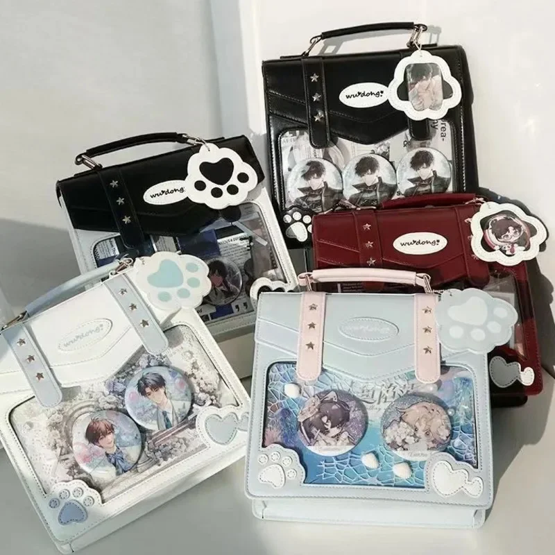 

Back To School Everyday Y2K Backpacks Versatile Transparent Crossbody Bag Anime Badge Itabag Students Back Bear Governor New