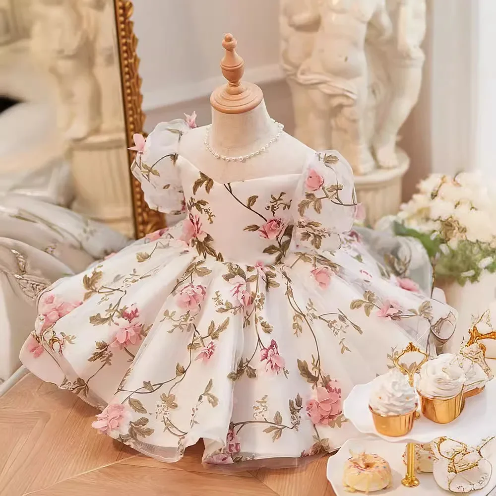 Christening Dress Girl Children's Party Dress Birthday Dresses Luxury for Girls Dresses 2 to 8 Years Elegant  Baby Kid Prom