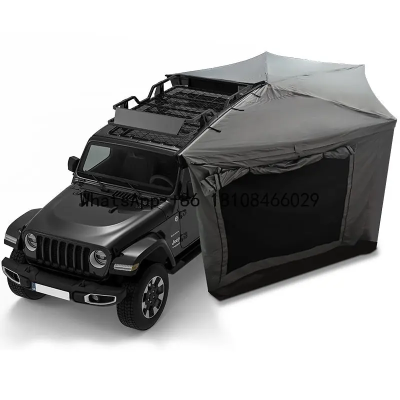 Outdoors Camp Accessories 4WD 4X4 Retractable Fast Open 270 Degrees Free Standing Awning Car Side Foxing Awning Waterproof