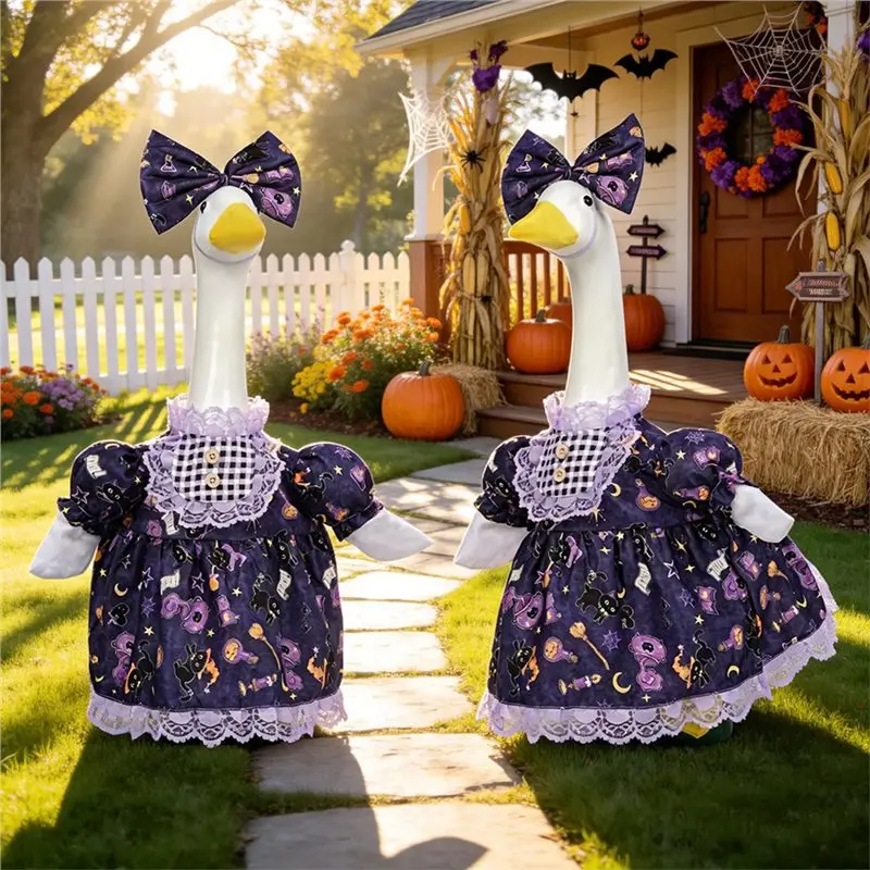 ABKP-Halloween Lace Dress Porch Goose Outfit Dress Goose Costume For 23
