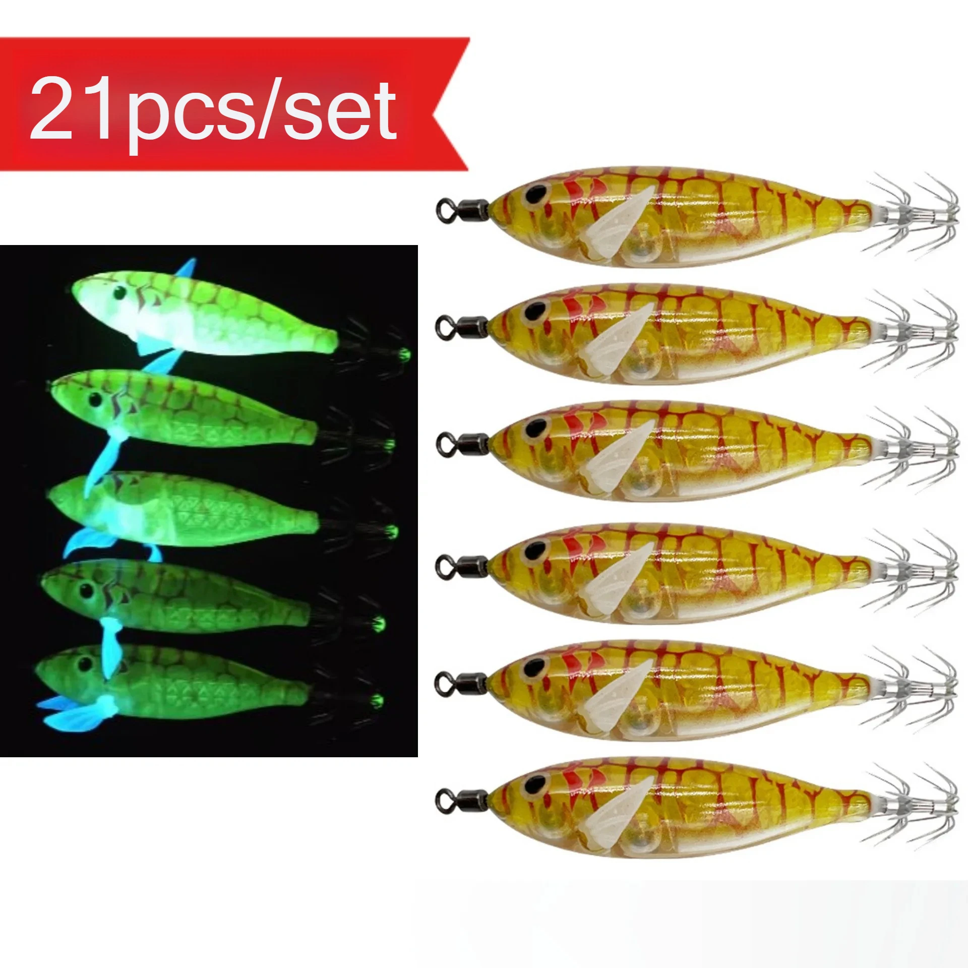 21pcs/set 8cm/ 5.7g Shrimp Fis - огляд і ціна Fishing Hook Jig