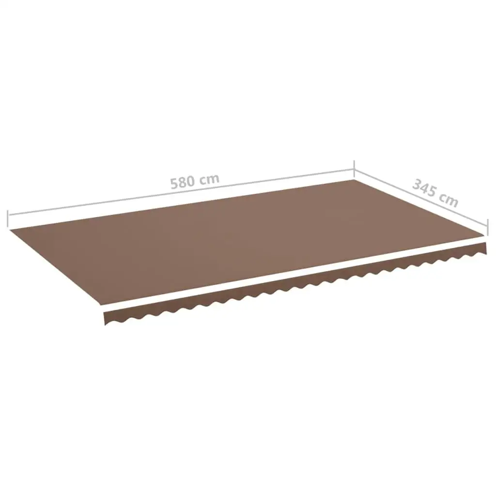 Tissu d'auvent de remplacement, revêtement PU en polyester marron
