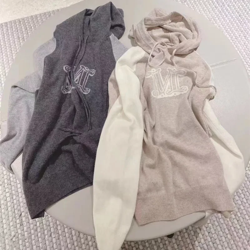 Women's Fashion Versatile Loose Friendly Sweater Autumn And Winter New Chic Hooded Pullover Knitted Panel Elegant Skin Bottoming