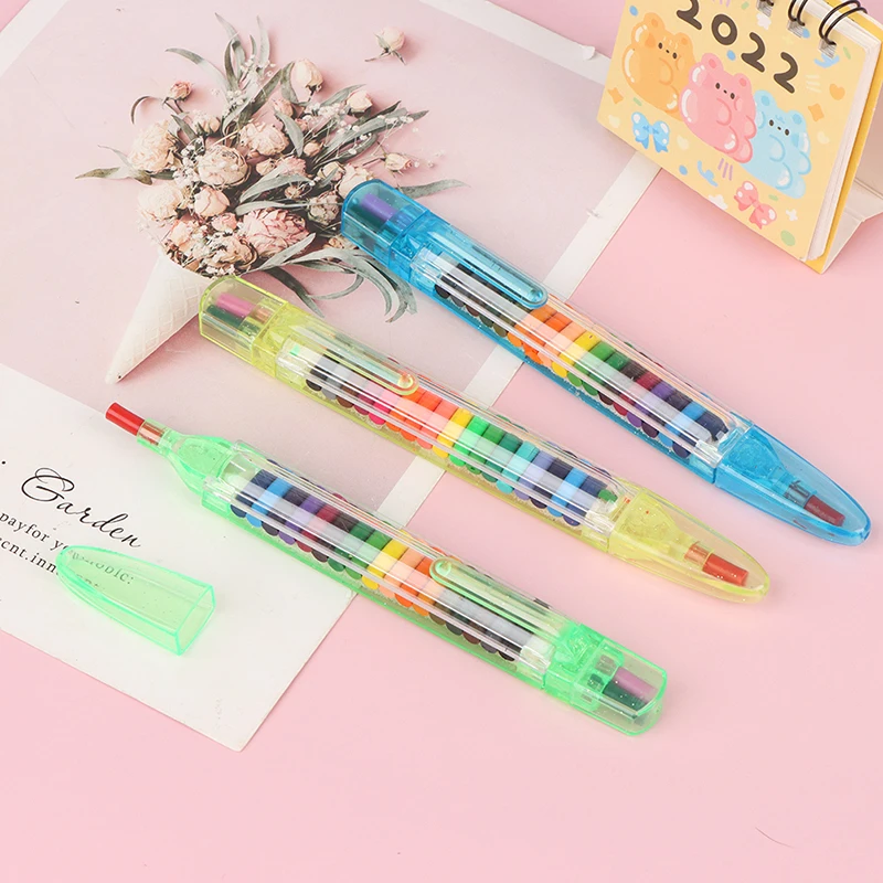 20 Colors/pcs Cute Kawaii Crayons Oil Pastel Creative Colored Graffiti Pen For Kids Painting Drawing Supplies Student Stationery