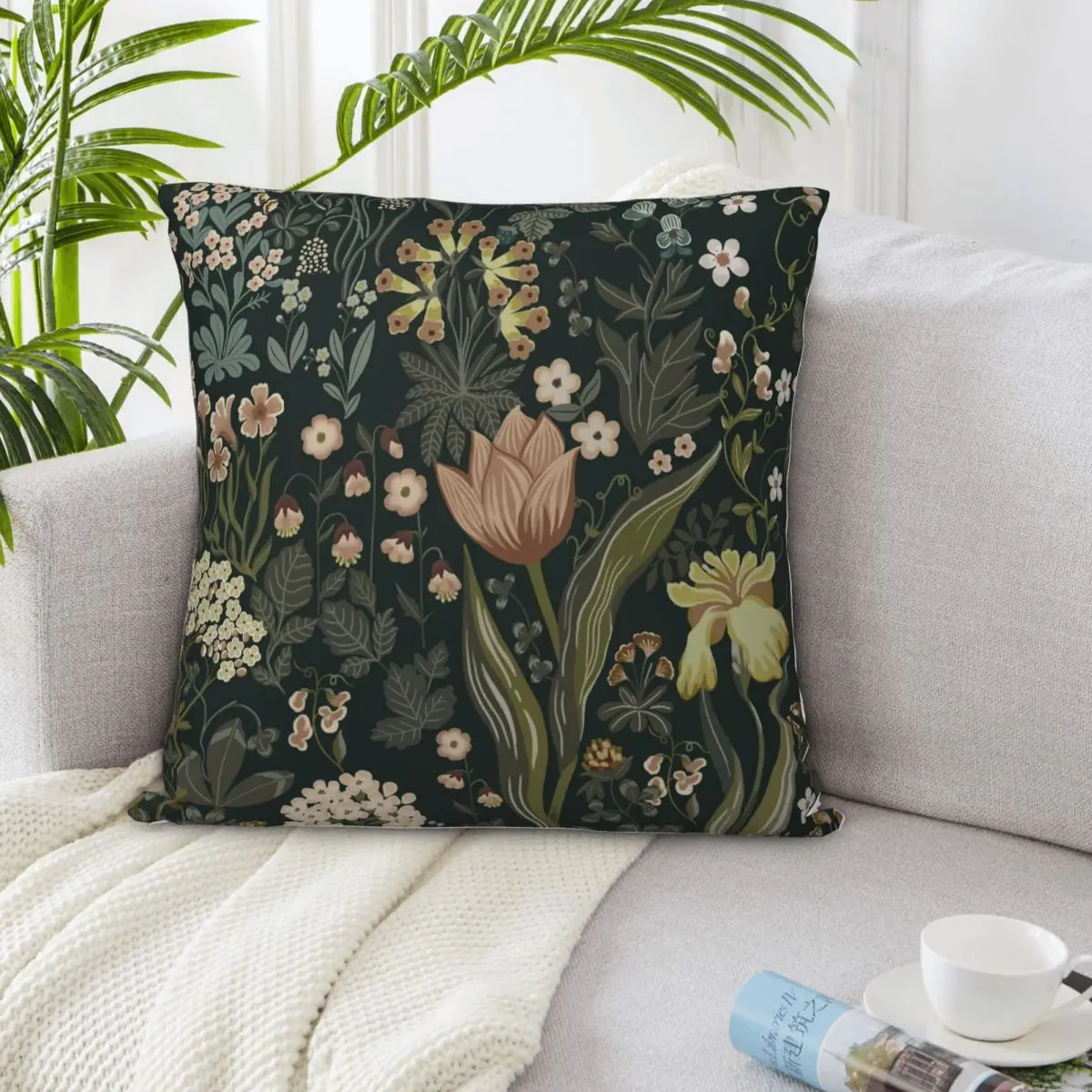 

Темно-зеленый цветочный узор 000532, чехол для дивана, дорожная подушка, подушки для дивана, наволочка Dakimakura, наволочка