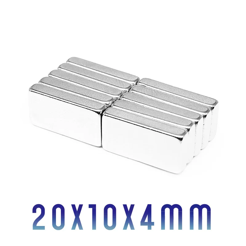 2/5/15/30/50/80PCS 20x10x4 mm Quadrate Rare Earth Neodymium Magnet 20x10x4mm Block Strong Powerful Magnets Sheet 20*10*4 N35