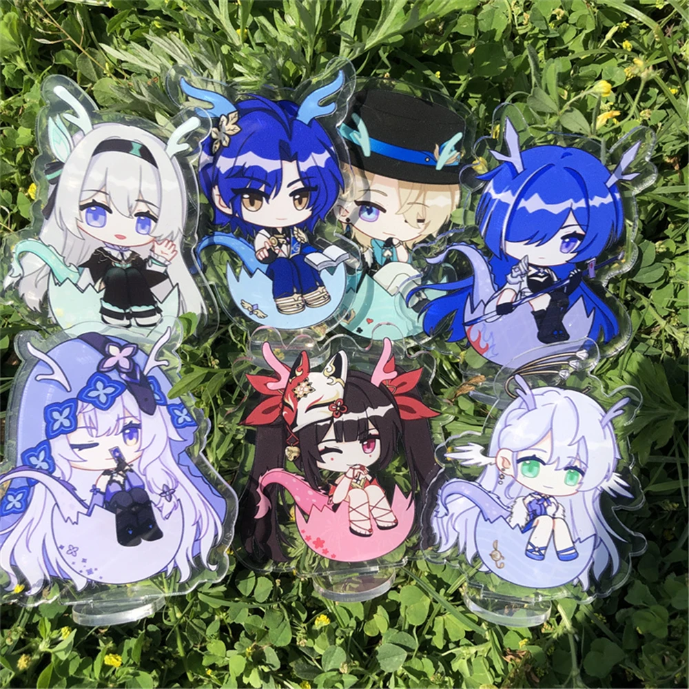 Game Honkai Star Rail Black Swan Aventurine Acheron Robin Sparkle Dr. Ratio Cosplay Figure Stand Plate Keychain Prop Accessories