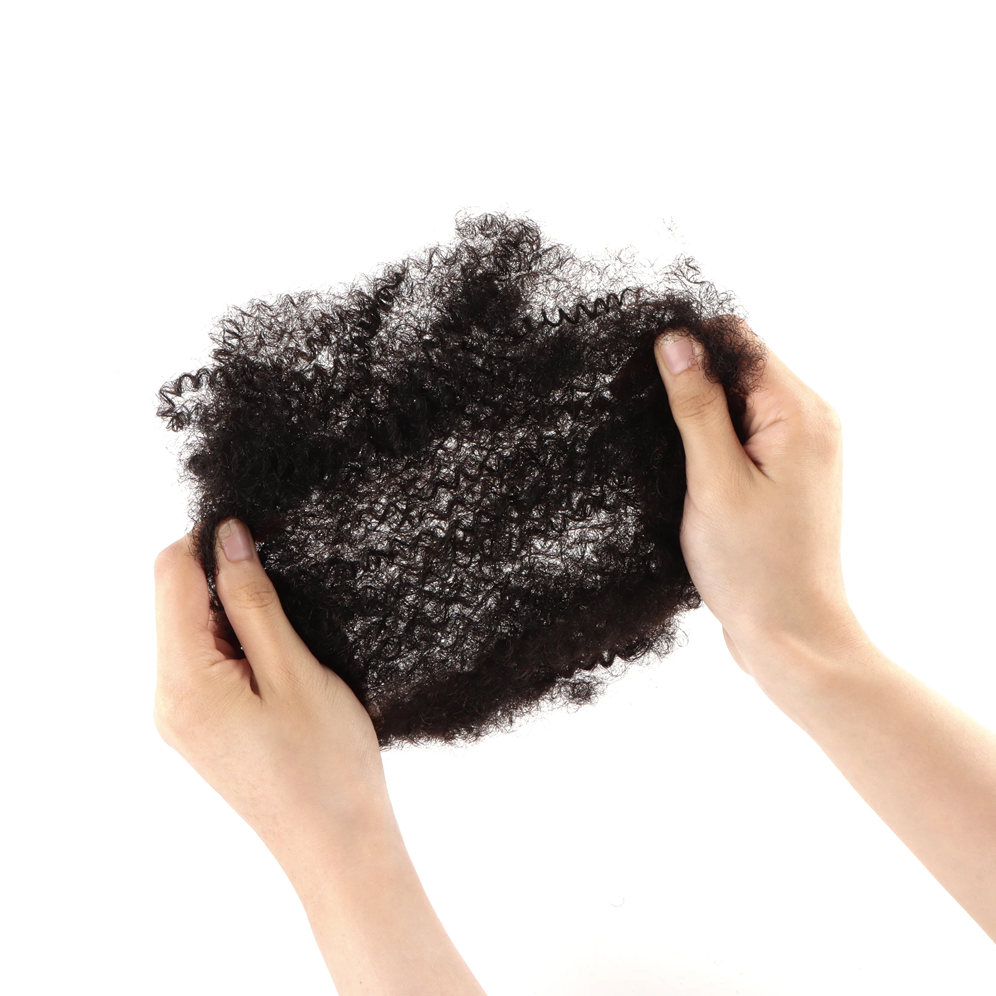 Soft Afro Kinky 50g Black No Weft Brazilian Human Hair For Braiding Curly Bulk Human Hair For Crocheting