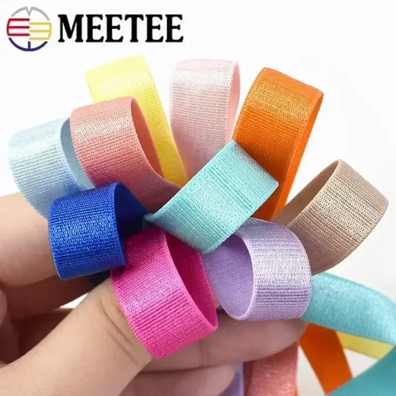 5/10/20m 12mm Soft Skin Elastic Bands for Bra Underwear Shoulder Strap Hair Rubber Band Nylon Webbing Ribbon Sewing Accessories