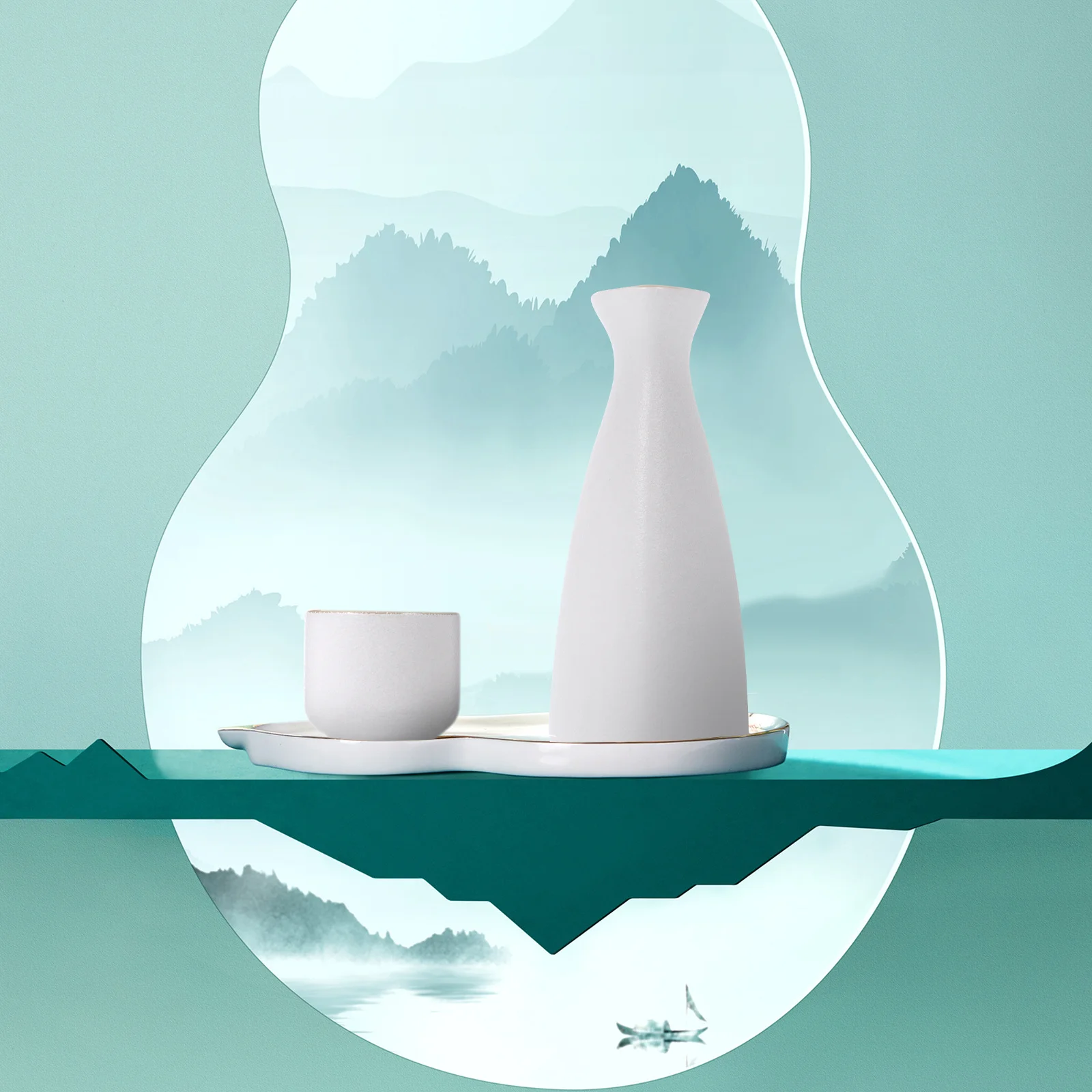 

1Set Ceramic Sake Cups Japanese Style Sturdy Multipurpose Tea Wine Bar Gift Ceramic Sake Serving Cups