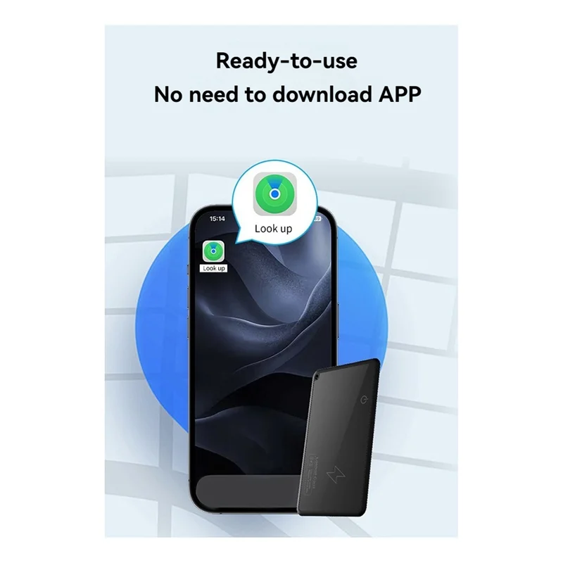 N82R 3Pcs Smart Wallet Tracker Card Wireless Charging GPS Locator For Iphone  Devices Find My Airtag Feature