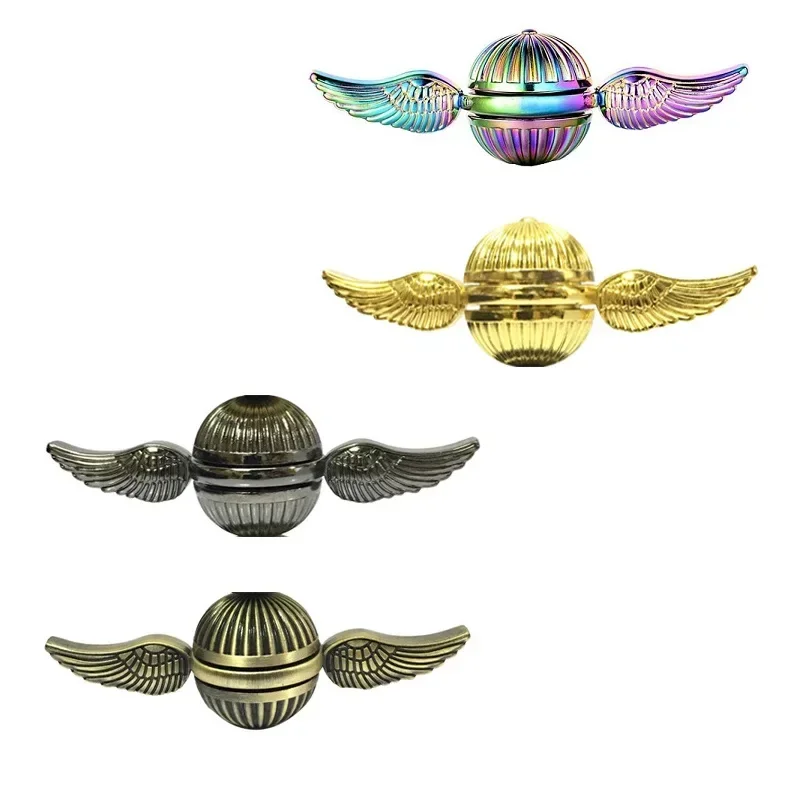 Goldener Schnatz Zappeln Spinner für Kinder Erwachsene Anti Stress Zappeln Spielzeug Anti stress Ball Metall Finger Rotation Spinner Schreibtisch EDC Spielzeug