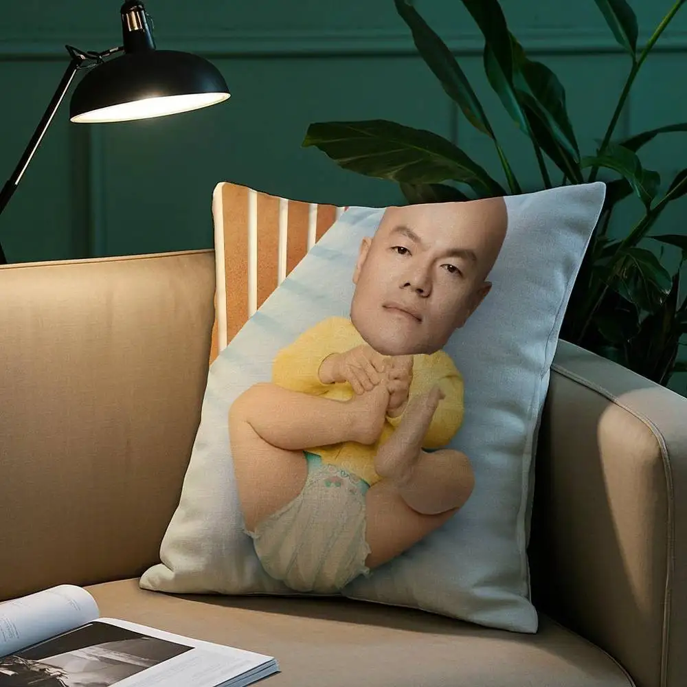 JYP Meme Luxury Pillow Case Short Plush Print Cushion Cover Square Throw Pillow Covers Sofa Home Decor