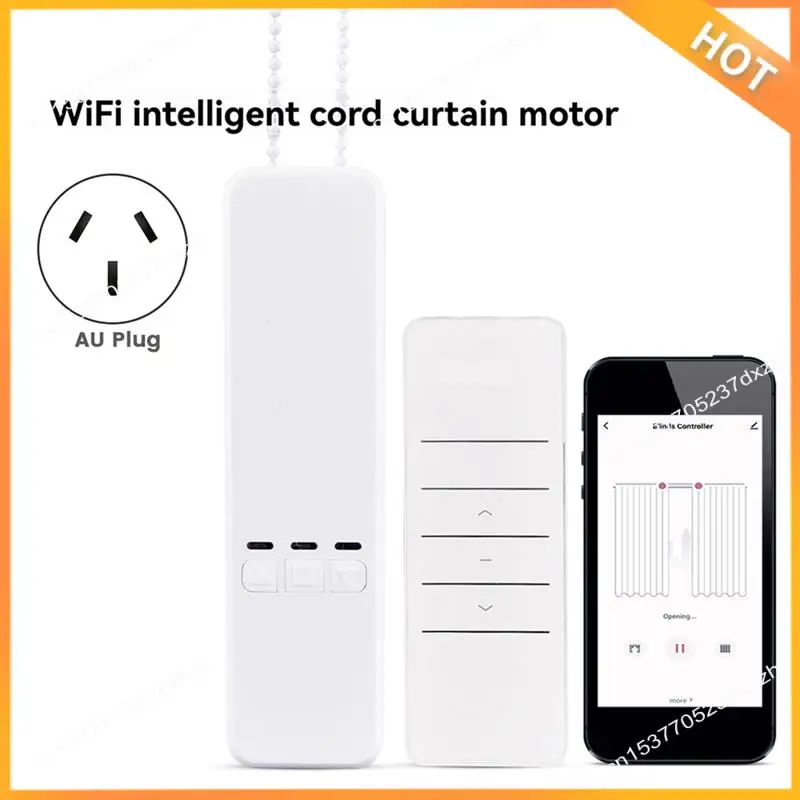 

A43M Tuya Wi-Fi Смарт-двигатель для рулонных жалюзи Электрическая цепная жалюзи Привод затвора RF Дистанционный комплект Смарт-приложение через Alexa Google AU Plug