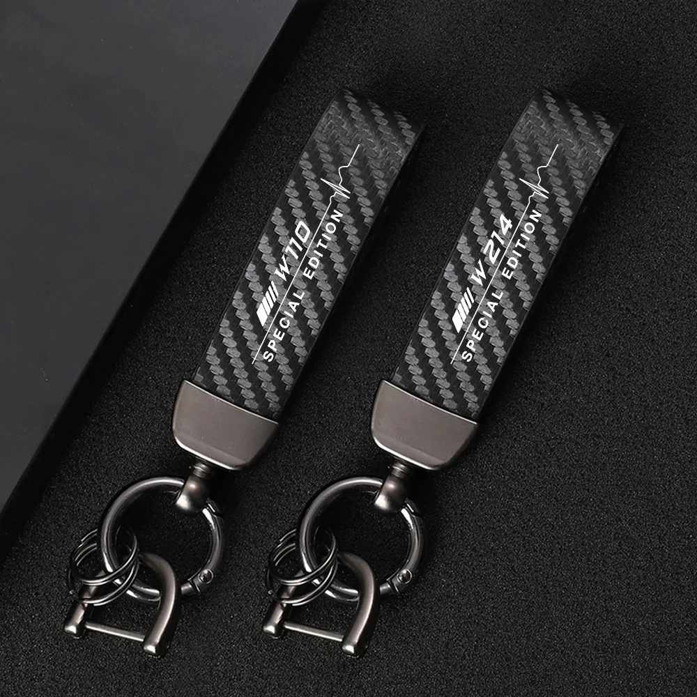 Для Benz Special Edition E-Class W110 W114 W115 W120 W123 W210 W211 W212 W213 W214 автомобильный брелок из углеродного волокна кожаные брелки