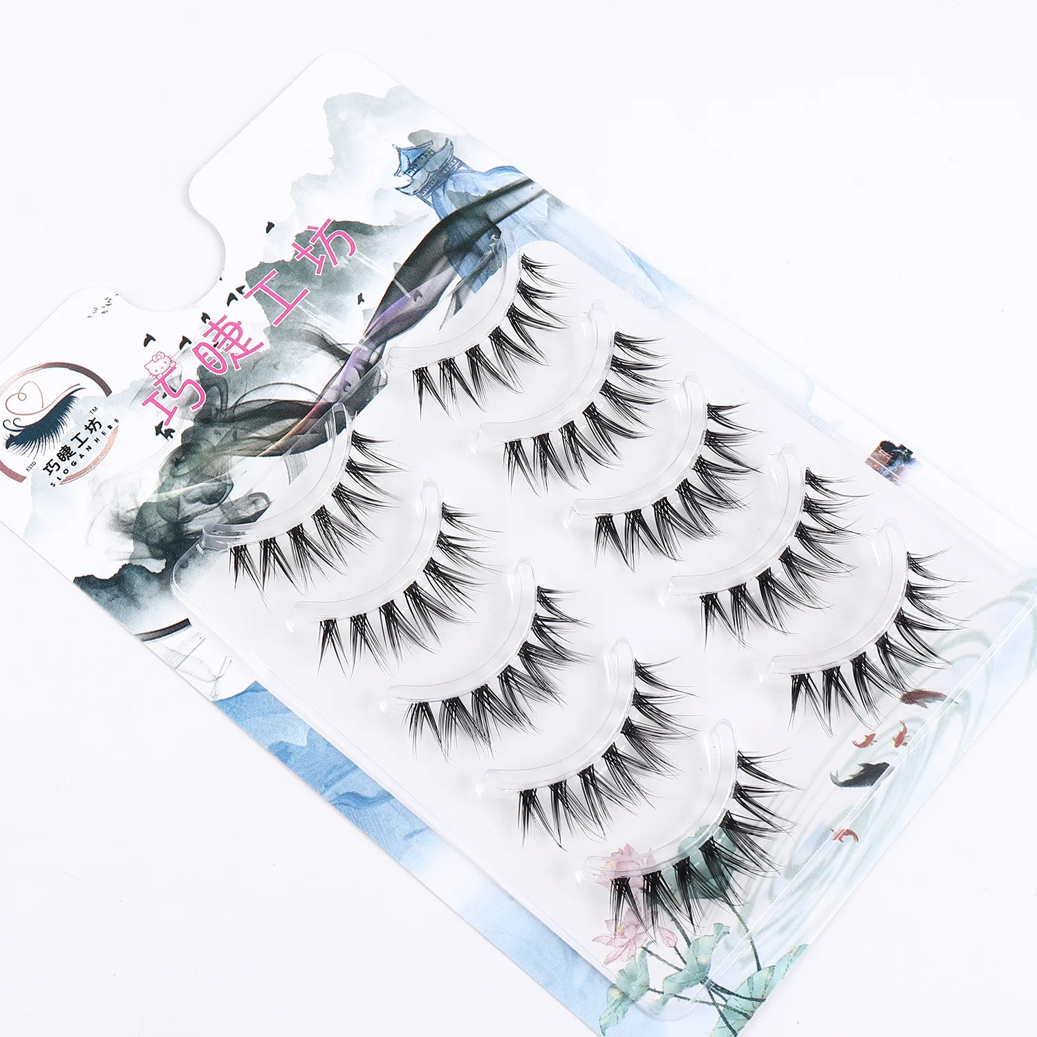 5 Pairs Korean Style False Eyelashes Soft Natural Long 3D Fairy Little Devil Cosplay Y Fake Lashes Big Eye Makeup Accessories