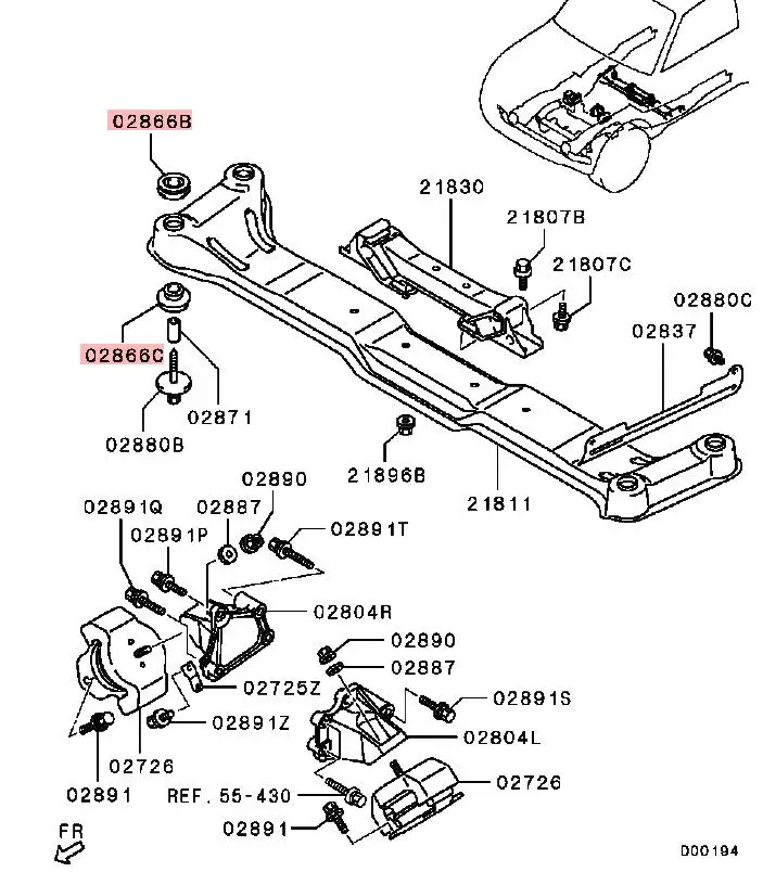 Pajero bubucha, eng rr montagem 2910a066 2910a065