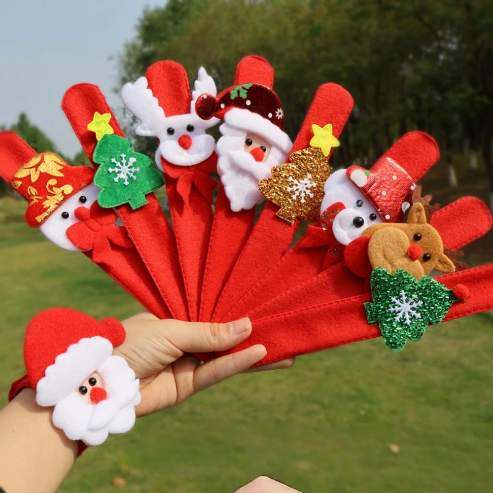 6/12 قطعة غير مضيئة ومضيئة أفخم عيد الميلاد نمط صفعة سوار عيد الميلاد السنة الجديدة كرنفال حفل زفاف هدية الديكور #3