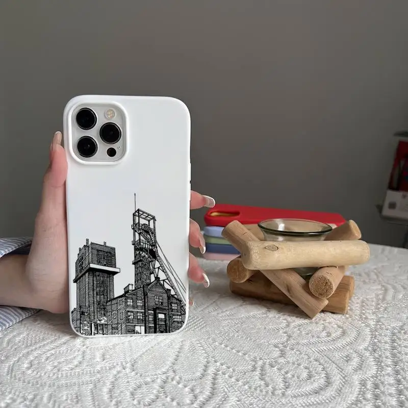 World Famous Historical Landmark Building Phone Case Candy Color for iPhone 14 11 12 13 mini pro X XS XR MAX Plus