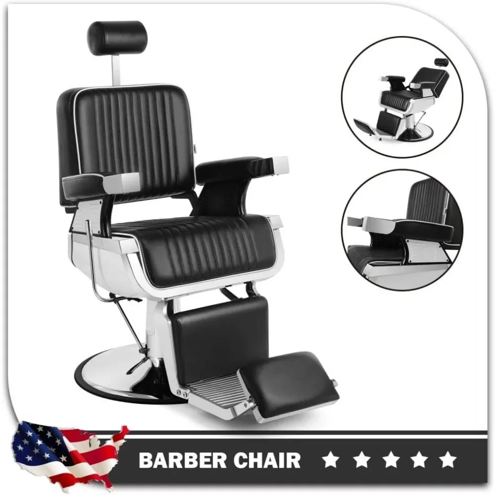 Silla reclinable hidráulica para barbería, sillón para peluquería, estilista, tatuaje, equipo de salón