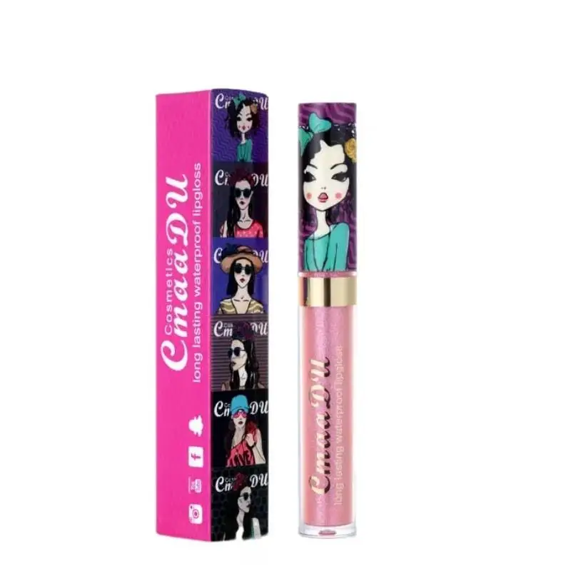 다이아몬드 글리터 쉬머 립 글로스 골드 플래시 방수성 오래 지속되는 리퀴드 립스틱 11 색 소녀를위한 뷰티 메이크업