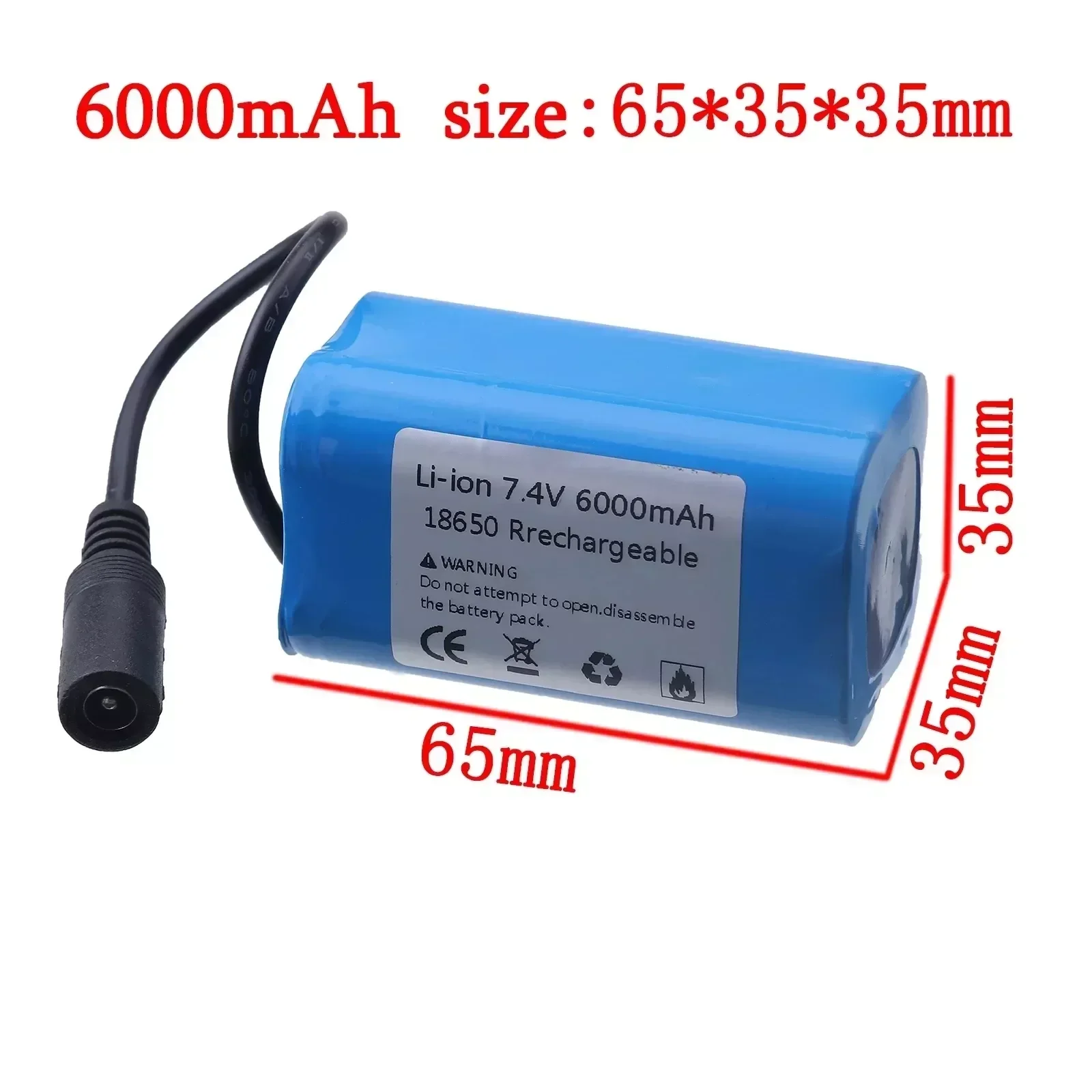 7.4V 12000Mah 6000Mah Battery for T188 T888 2011-5 V007 C18 H18 So on Remote Control RC Fishing Bait Boat Parts 1/3pcs