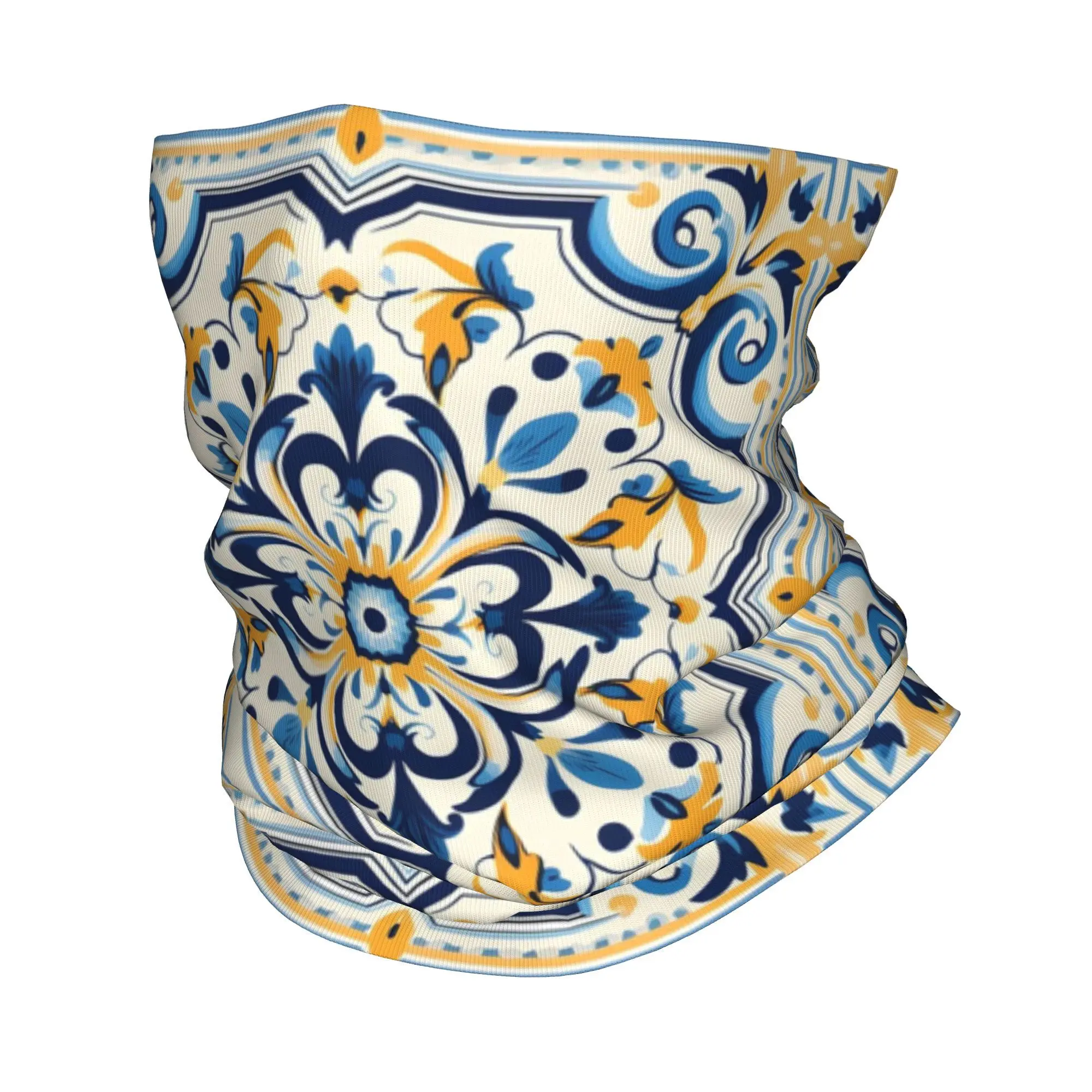 Portuguese Tile  (2) Bandana Neck Gaiter Printed Wrap Mask Scarf Multifunction Headband Running Unisex Adult Winter