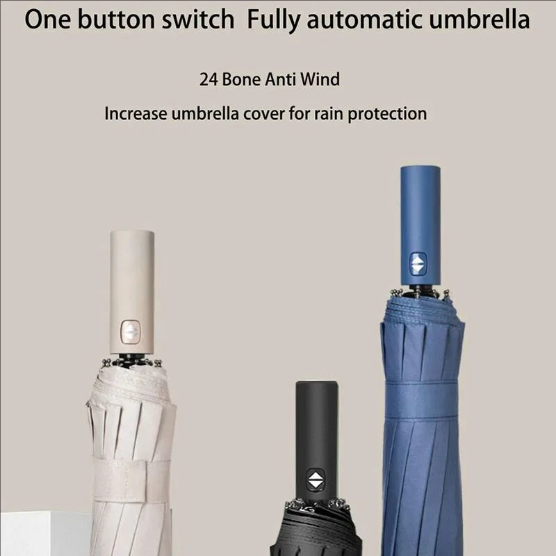 Reinforced 24-Bone Umbrella, Men's Business Strong And Durable Wind-resistant Umbrella