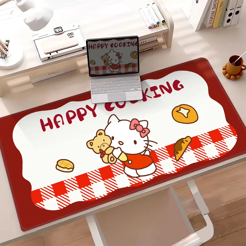 

Large Size Pink Hello Kitty Mouse Pad Kawaii Kitty Gaming Keyboard Mouse Pad Non-Slip Mouse Pads for Mac Laptop PC Computer
