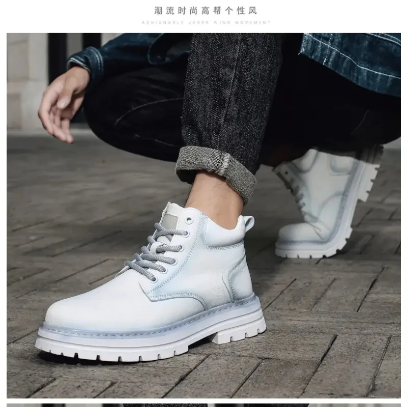 

Four season high top boots both Unisex outdoor new style fashion casual comfortable soft sole height increasing high top boots