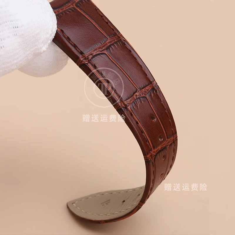 Genuine Leather Watch Strap For Men And Women For LV Raised TAMBOUR Smart Watch Wrist Band Red Brown Black Cowhide Watch Chain